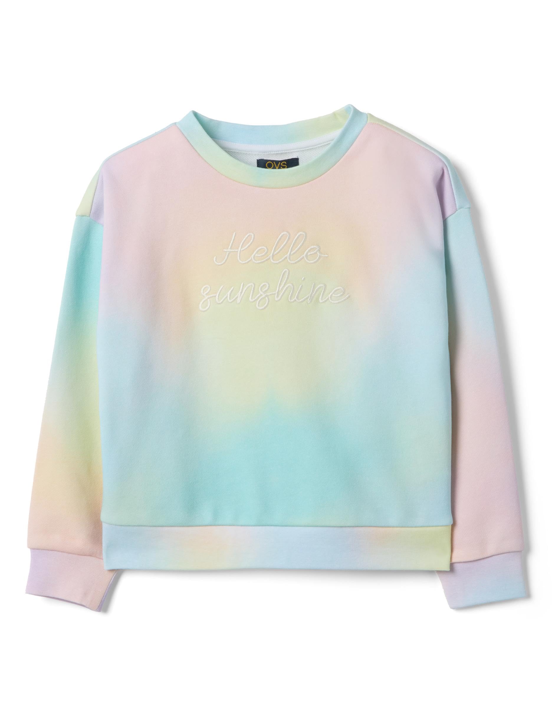 OVS Kids Sudadera Multicolor de niña Mezcla de algodón Ajuste Regular