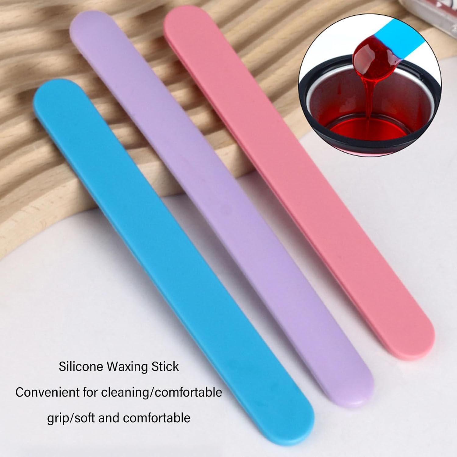 5Pcs Silicone Stir Sticks, Reusable Mixing Stick, Non Stick Silicone Wax Spatulas for Liquid, Paint, Popsicle Stirring Tool (Pink) | Reusable, Non Stick, For Liquid, Paint, Popsicle, Mixing Spatulas