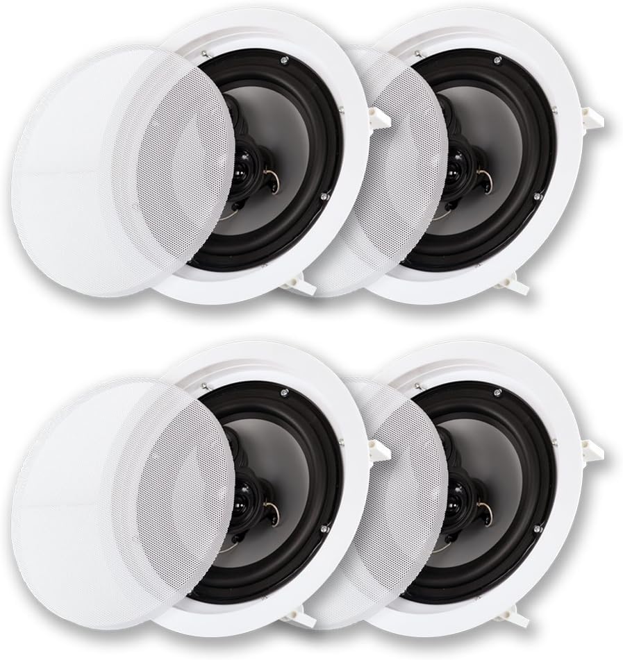 CS-IC83 in Ceiling 8" Speaker 2 Pair Pack 3 Way Home Theater 1400 Watt