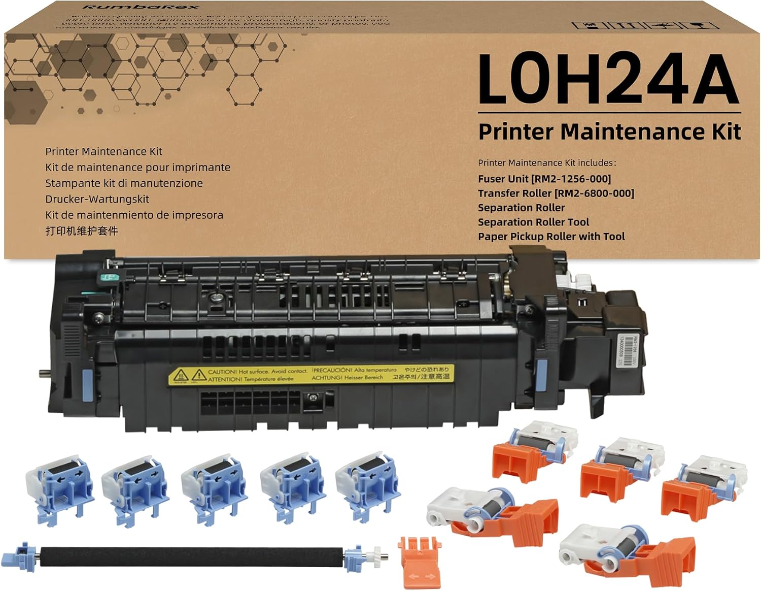 L0H24A Fuser Maintenance Kit L0H24A-67903 L0H24-67901 Replacement for HP M607 M608 M609 M610 M611 M612 M631 M632 M633 M634 M635 M636 E62555dn Printer RM2-1256 Fuser Unit 110V