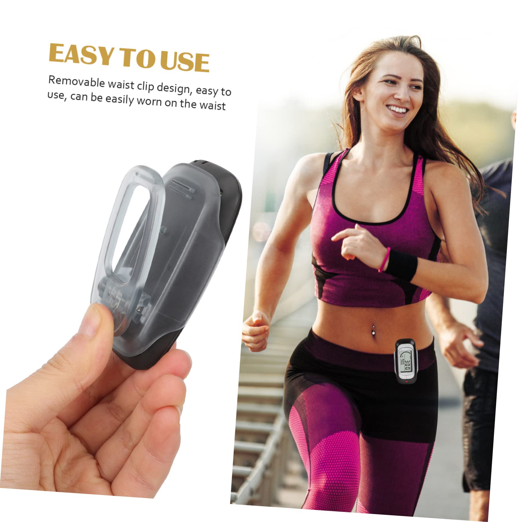 TOYANDONA 3 Pièces pédomètre Compteur de Pas Marche comptoir podomètre déambulateur Professionnel Compteur de Calories par étapes Compteur de randonnée pédestre Abdos