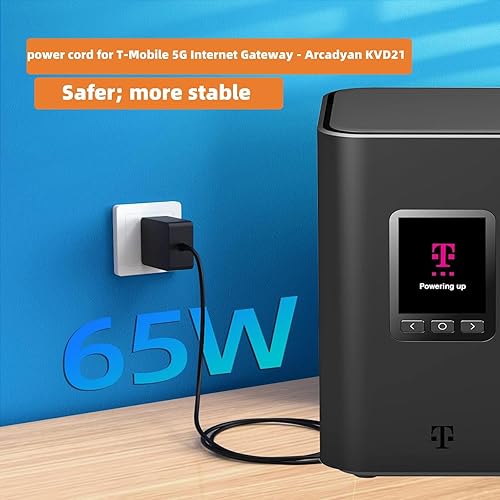 Miniatura 4 de Adaptador de corriente para puerta de enlace de Internet T-Mobile 5G - Cable de alimentación del cargador Arcadyan KVD21