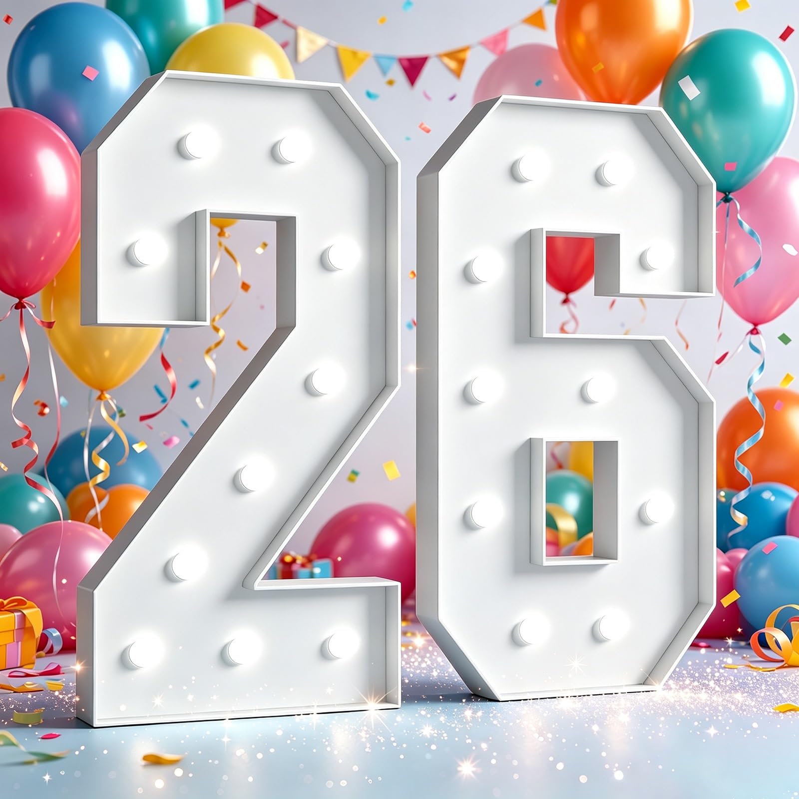 Marquee Light Up Numbers Birthday Party Decor Large Signs