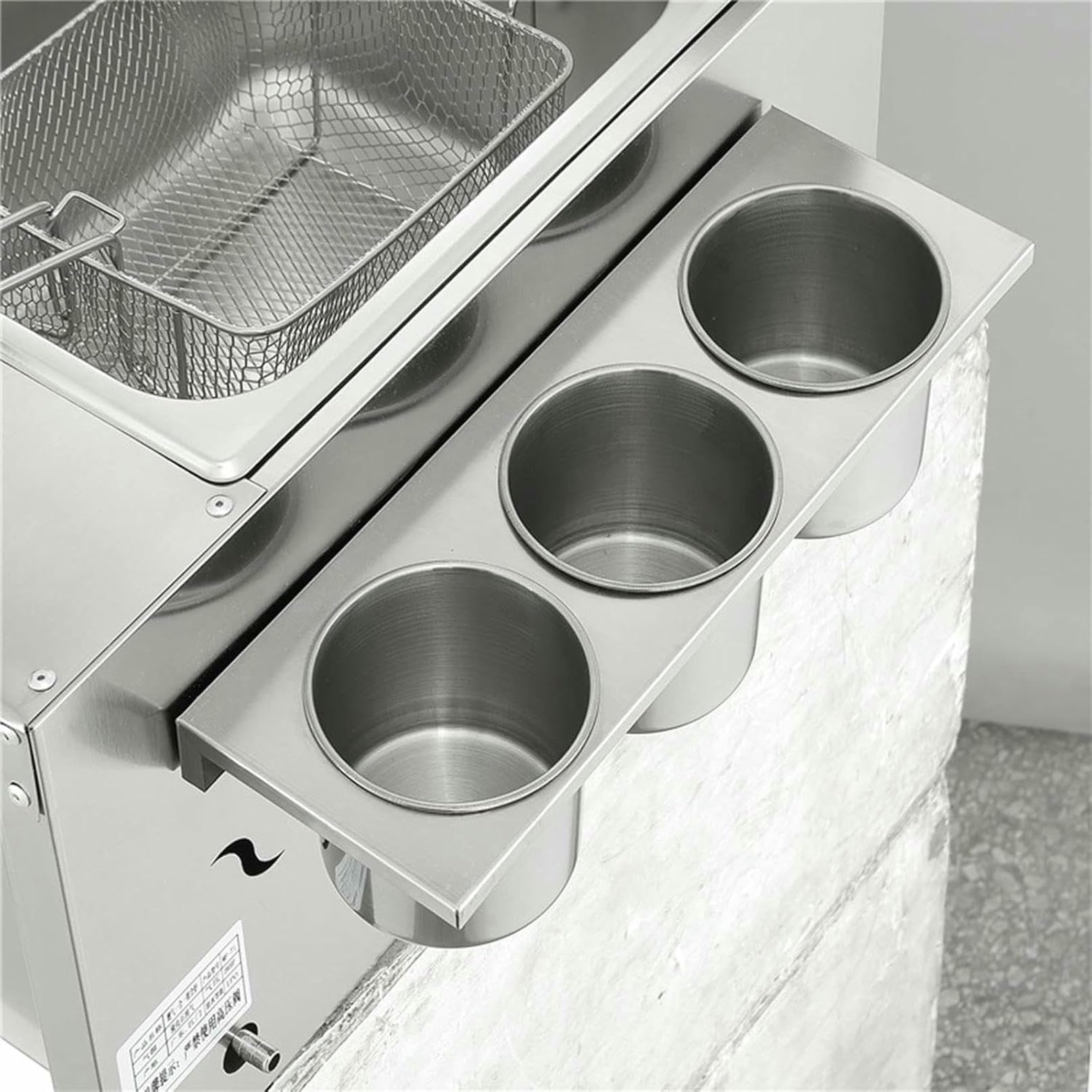 Freidora Industrial de sobremesa a Gas, con cestas extraíbles y Tapa, Ideal para Patatas Fritas, Pavo, rosquillas, cocinas domésticas y restaurantes.