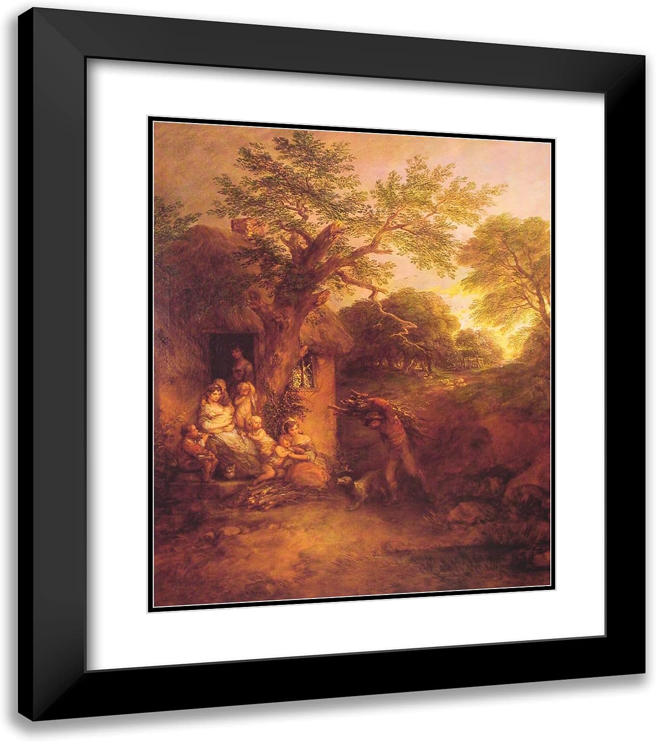 ArtDirect Gainsborough, Thomas 20x23 Gold Ornate Framed Art Print with Double Matting Titled: The Woodcutters House