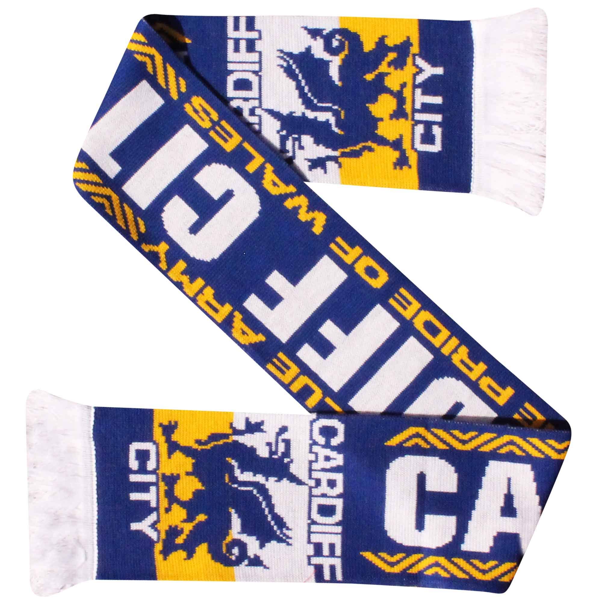 Cardiff City Men's Multi Football Fans Scarf (100% Acrylic)