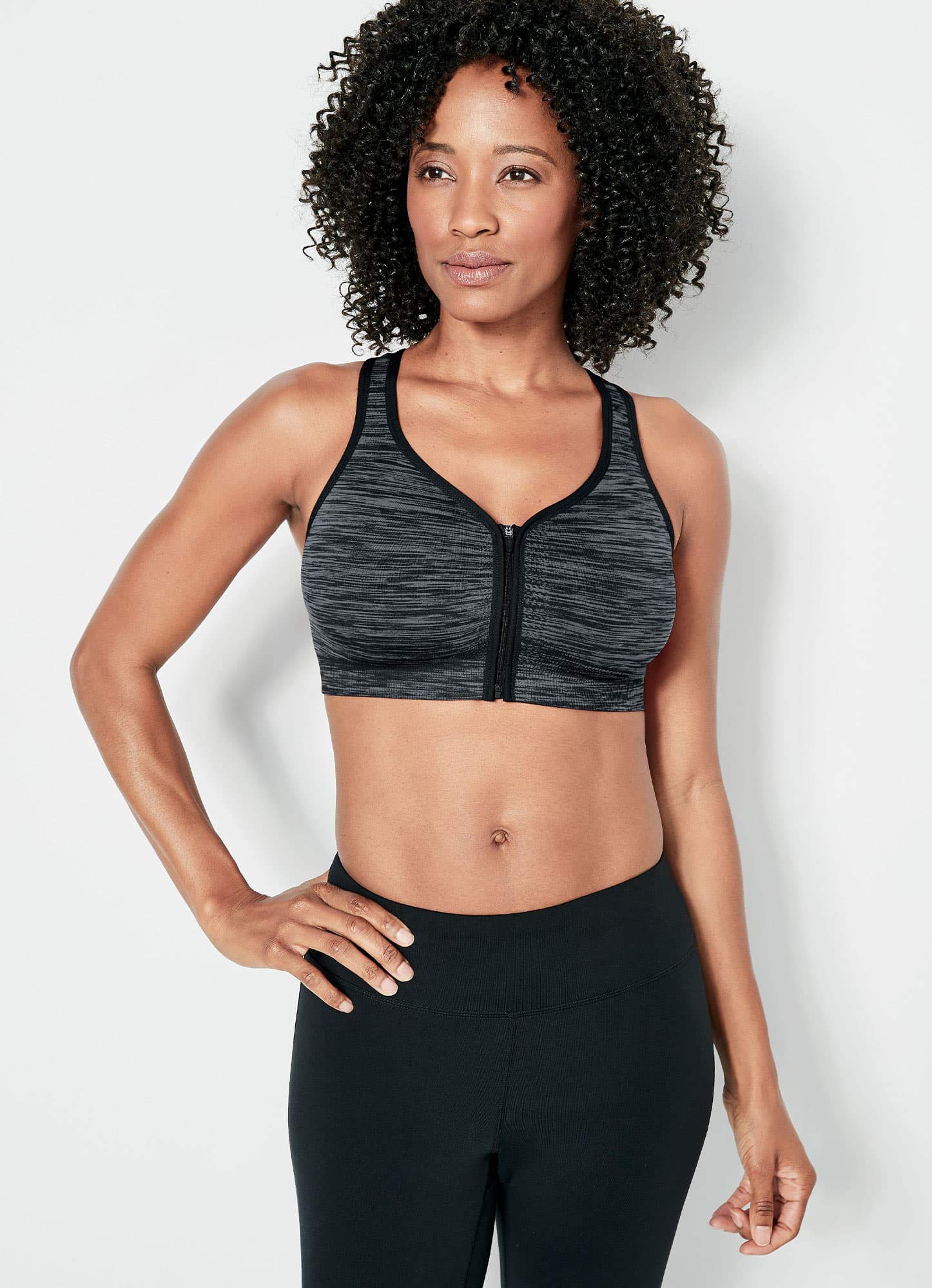 Jockey Biustonosz sportowy damski Zip Front Seam Free Bra