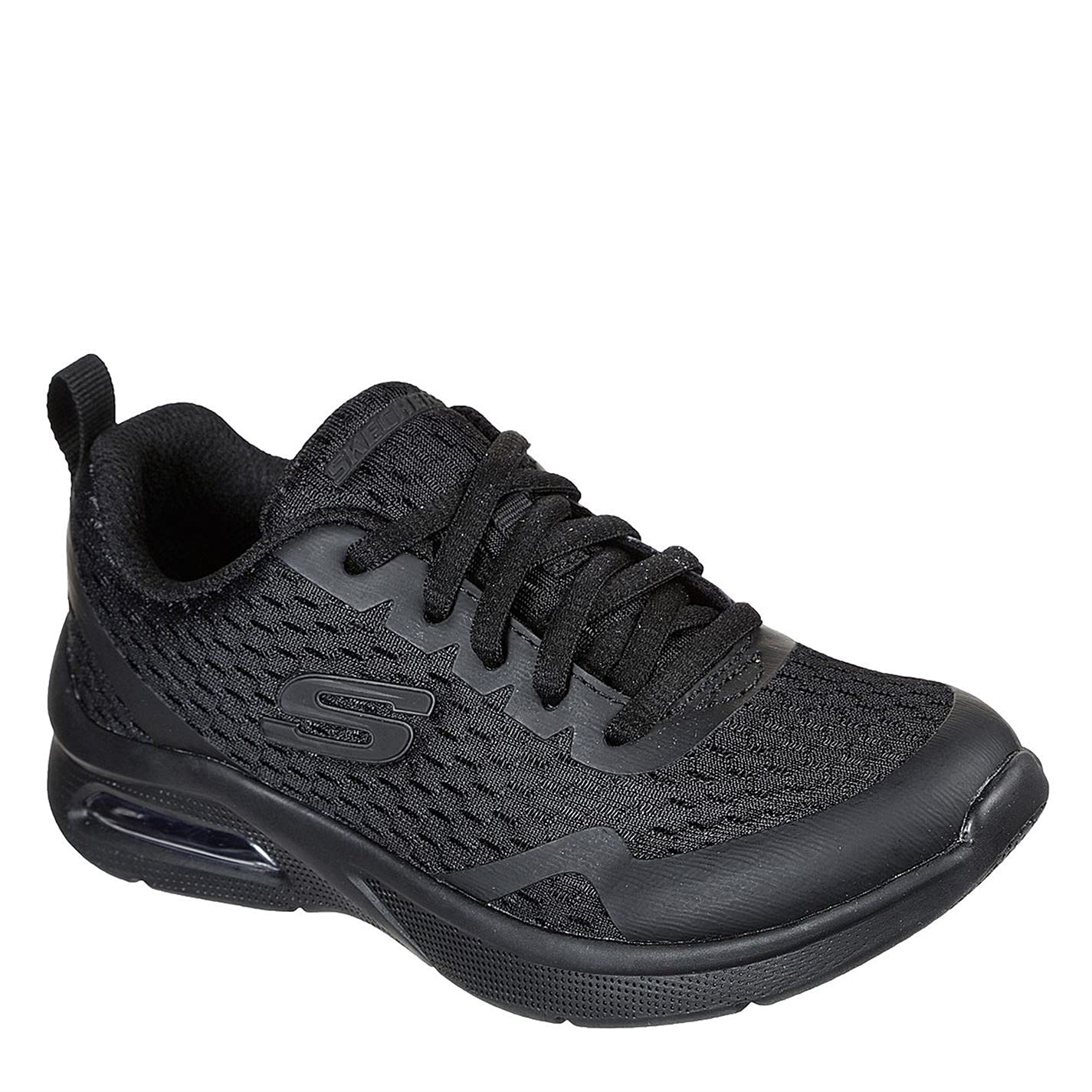 Skechers MICROSPEC MAX, Zapatillas para Niños, Black Textile & Trim, 37 EU