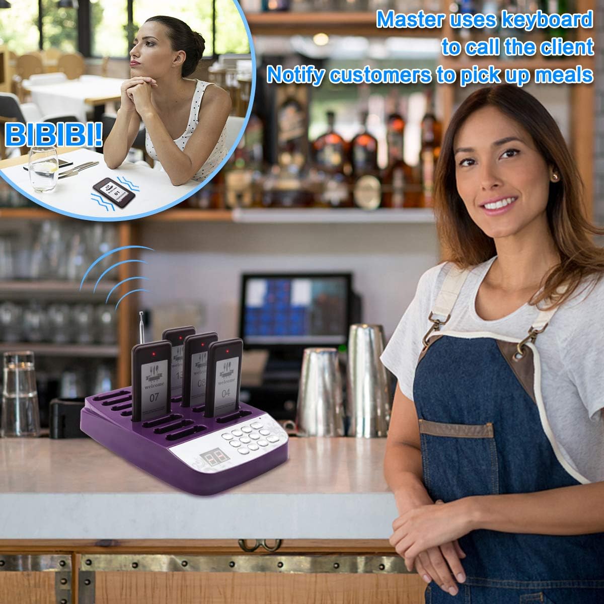 Buy Daytech Restaurant Pager System Paging Buzzer System Beepers