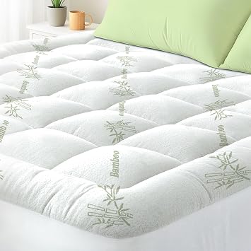 Queen Mattress Topper Viscose Derived from Bamboo for 8"-21", Green