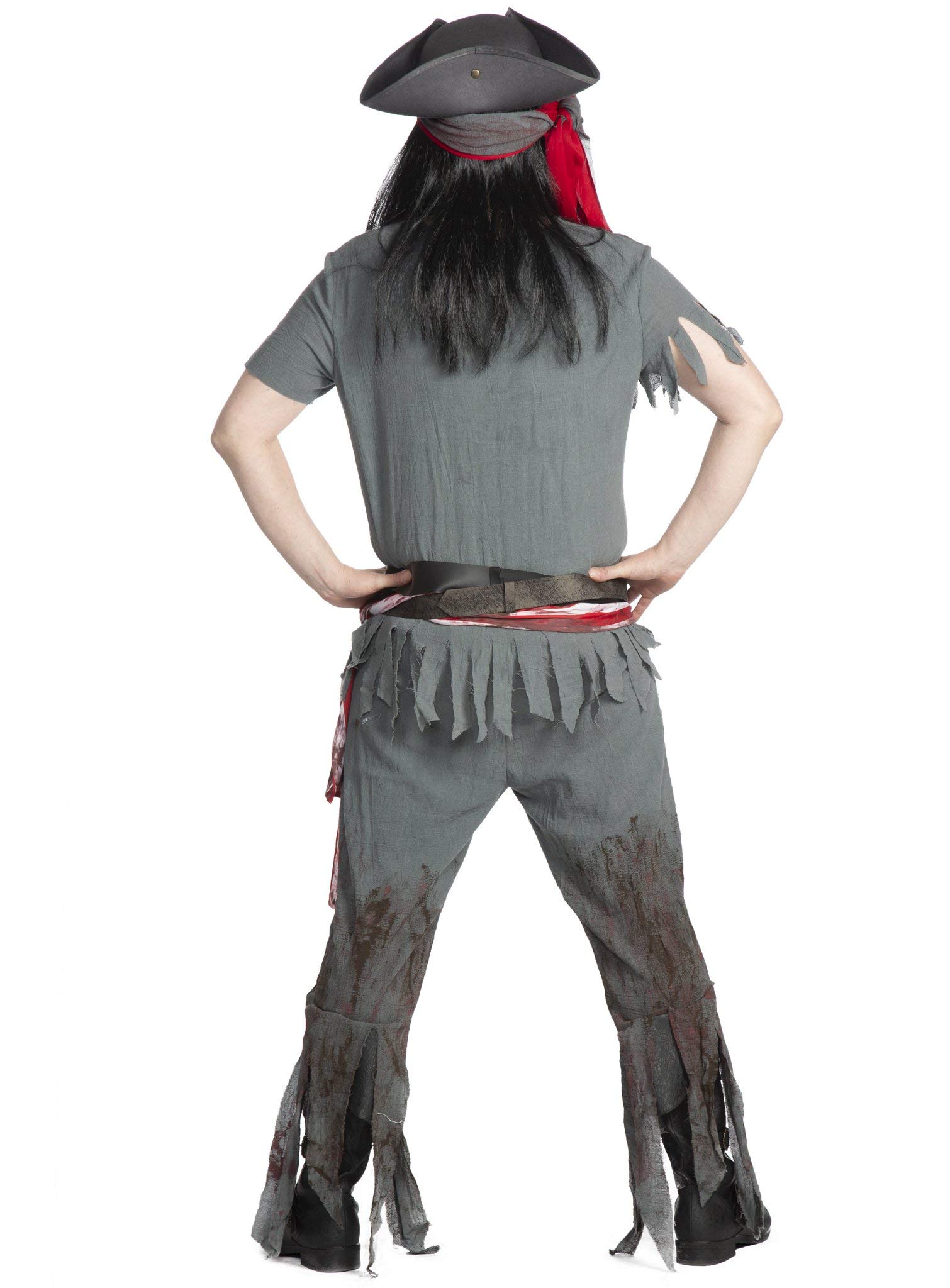 Maskworld - Verflucht gutes Zombie-Pirat Kostüm für Karneval, Fasching, Halloween oder Motto-Party - Untoter Pirat für Männer Größe: XXL