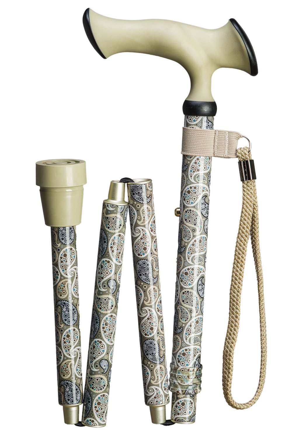 Gastrock Deluxe-Faltstock "Super-Soft Escort-Ergonomic" Paisley