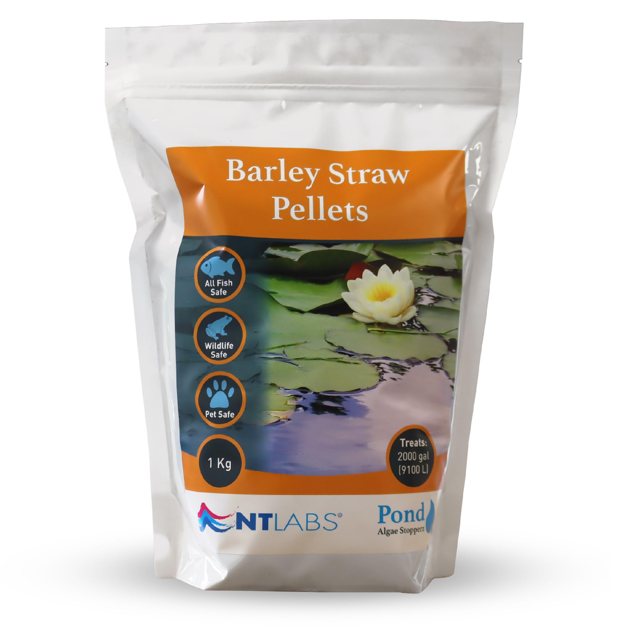 Pond Algae Stopperz, Pond Barley Straw Pellets, Controls Green Water in Ponds, Natural Blanketweed Control, Improves Pond Water Quality (1kg)