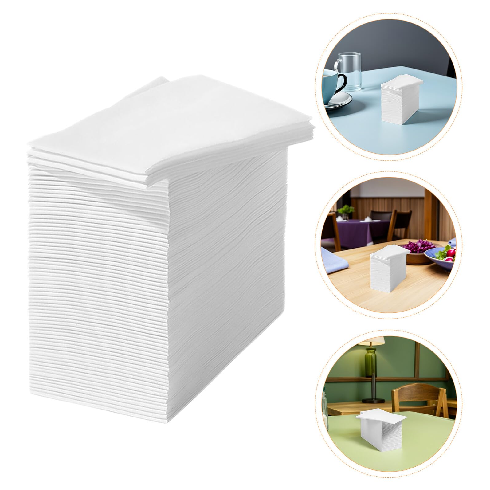 100 Piezas Servilletas de Papel Desechables para Fiestas 43x30 Cm 100 Unidades white Antipolvo Textura Tela 50 G/m² para Bodas Cenas Reuniones Familiares