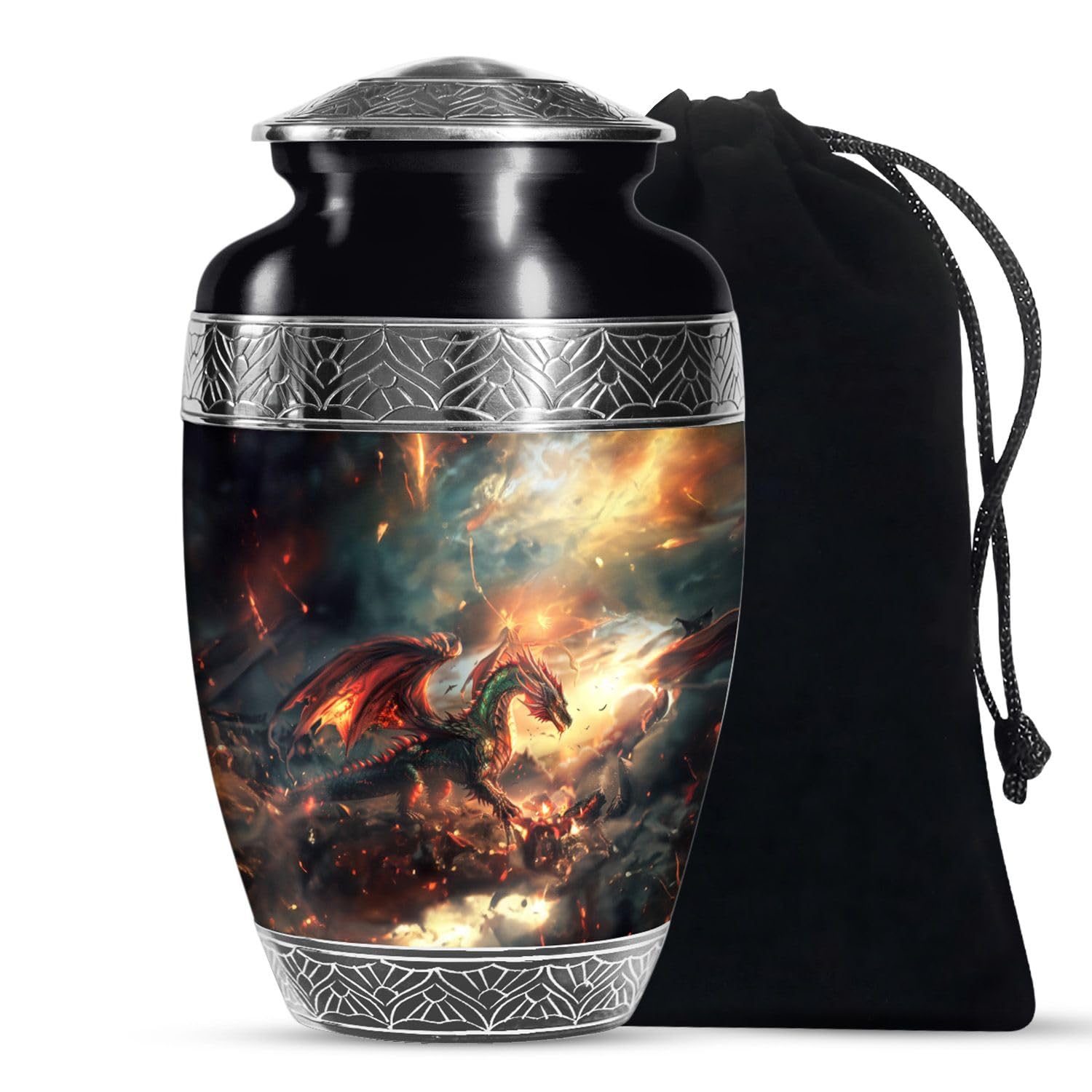 Dragon Urns for Human Ashes, Large Human urn (Size -10 Inch), Funeral Cremation urns, urns for Human Ashes Adult Female, urns for Human Ashes, urn for Ashes for Women, urn for Ashes Adult Male — image 1