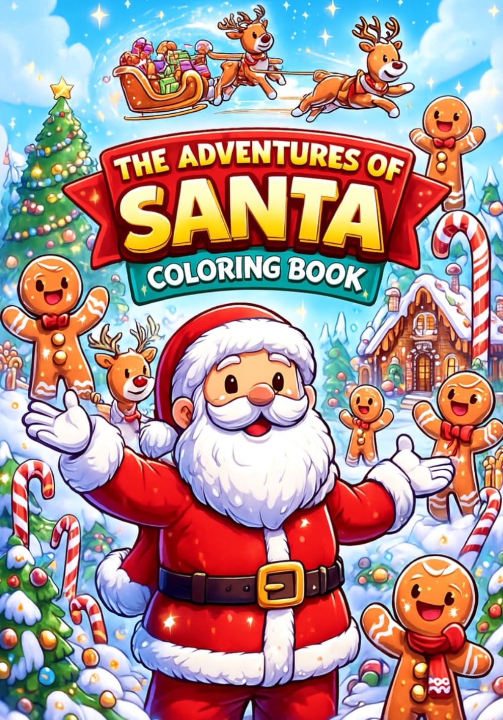 The Adventures of Santa: Coloring Book: Children's Coloring Book Ages 3+