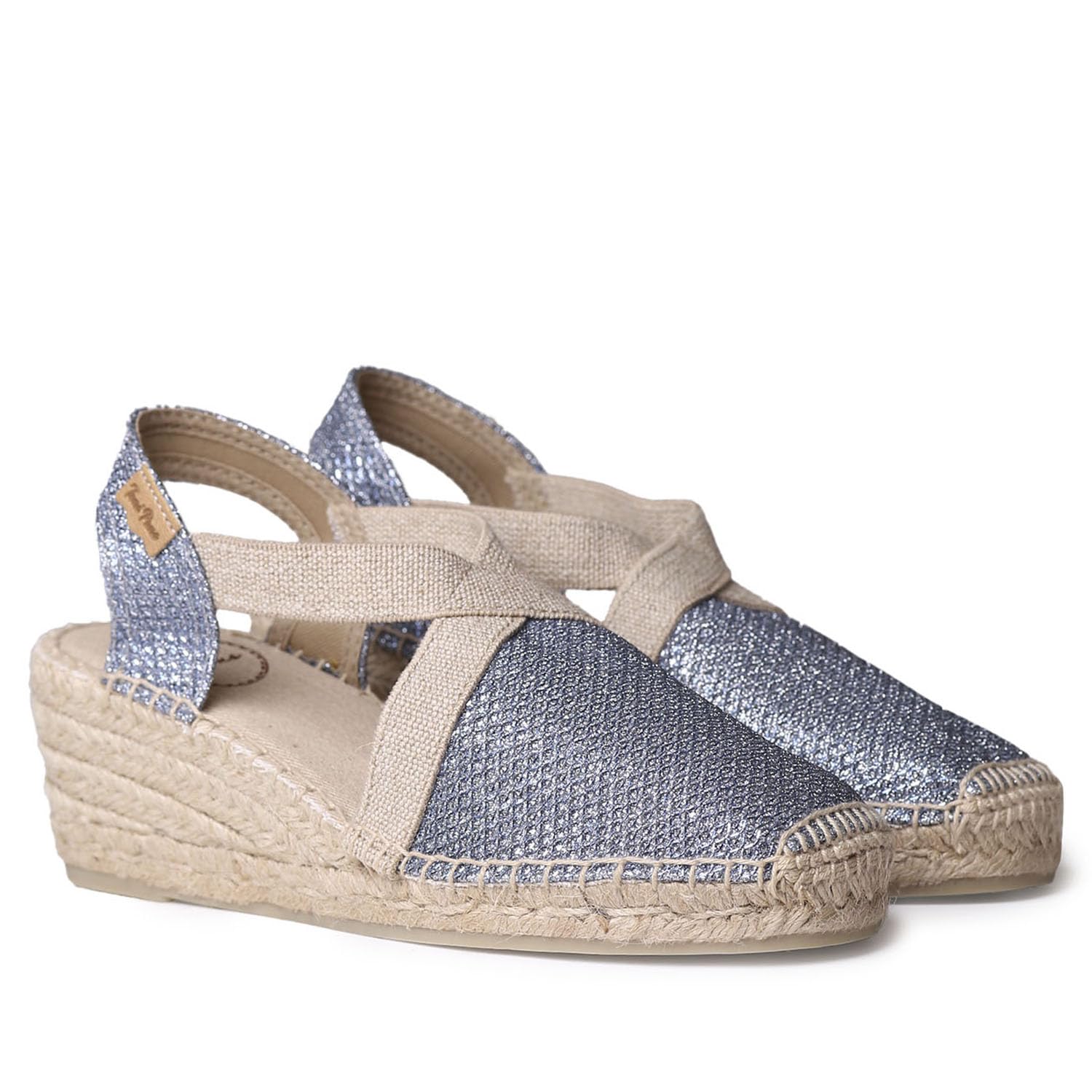 TONI PONS Triton - Espadrille compensée végétalienne pour Femme de en Tissu de Coton.