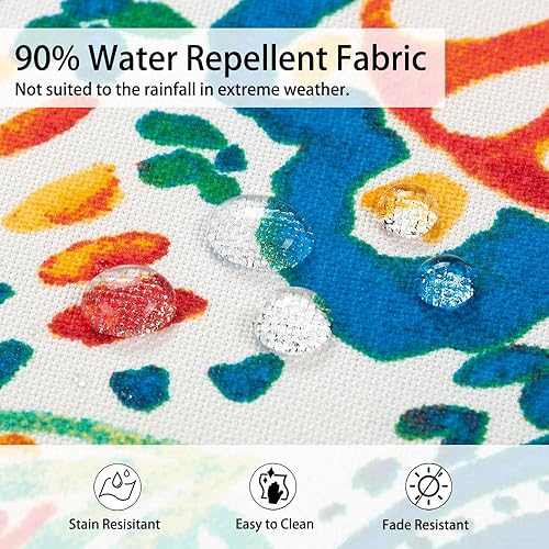 Miniatura 10 de Magpie Fabrics Cojín cuadrado para asiento de esquina, 18 x 18 x 2.5 pulgadas, paquete de 2, impermeable, para interiores y exteriores, resistentes