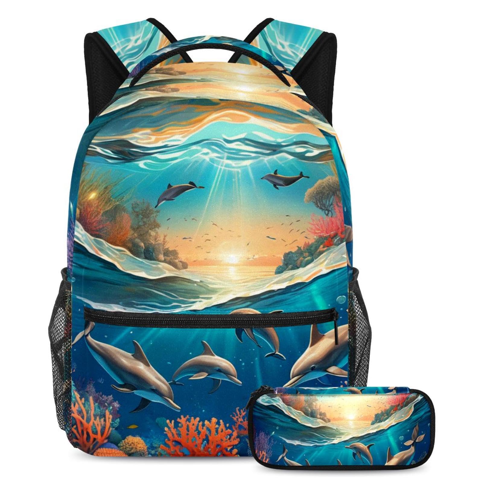 Cartables sac à dos de grande capacité et trousse à crayons filles garçons - 7