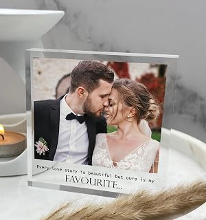 Couple Gift, Photo Keepsake Present, Anniversary Gift, Christmas Gift, Birthday Gift for Her/Him, Wife Gift, Boyfriend/Girlfriend Photo Keepsake,Customisable Photo Acrylic Block