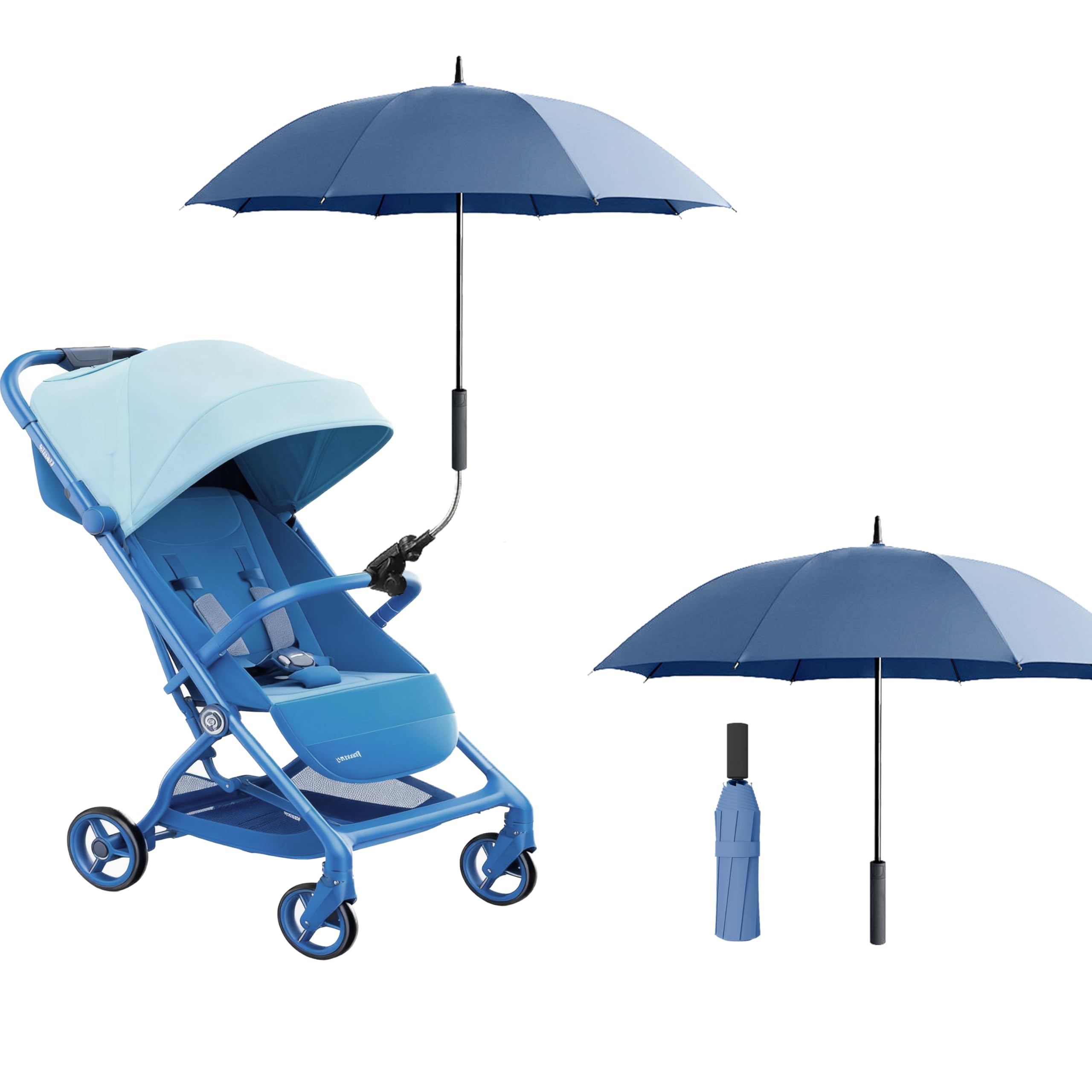 Alephnull Universal 2-in-1 Umbrella with Adapter: Pram Umbrella & Umbrella Compatible with All Models