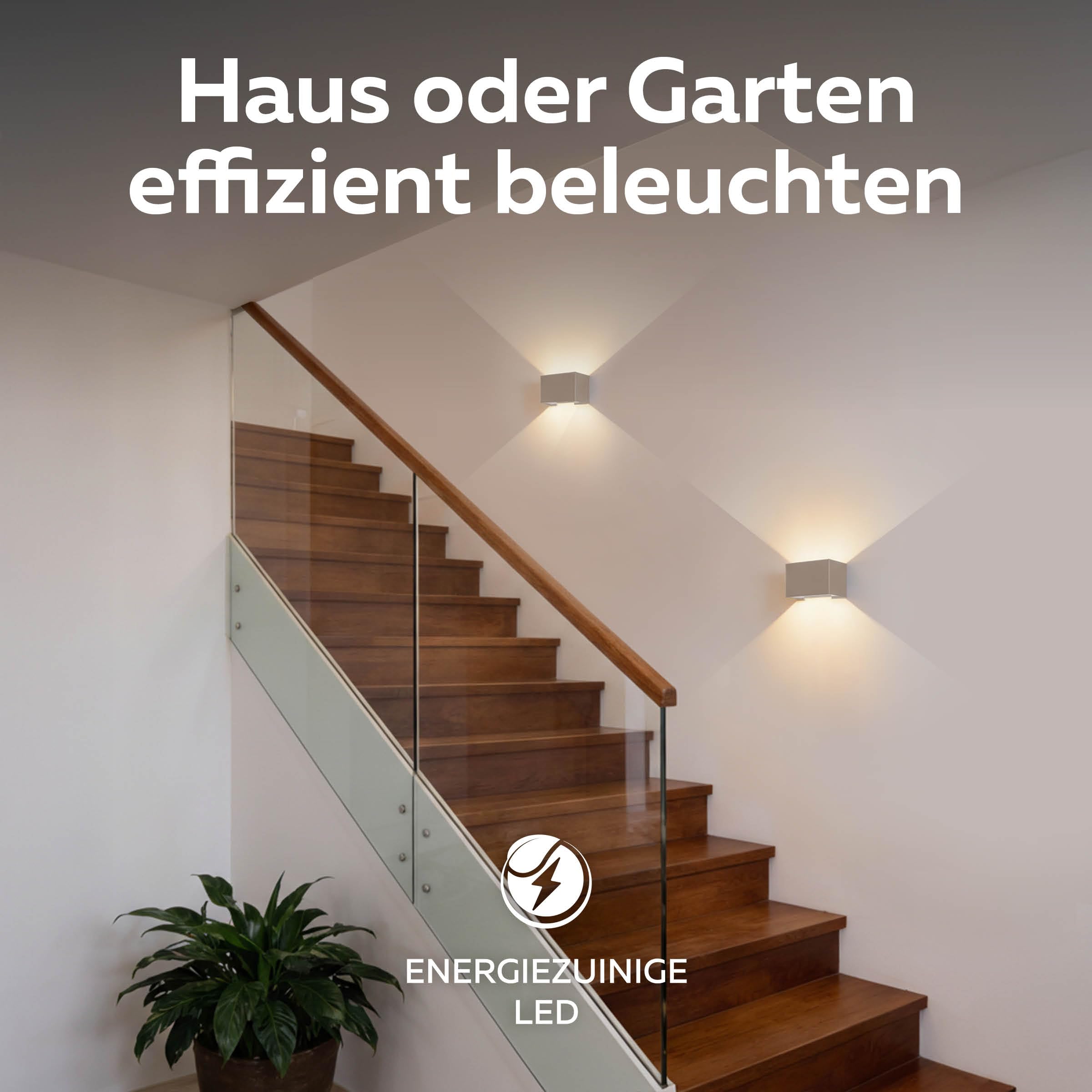 CALEX Venice Wandleuchte, Innen & Außen, Warmweißes Up & Down Licht, Einstellbarer Lichtstrahl, Wasserdicht, Sandfarbe, 2-Pack