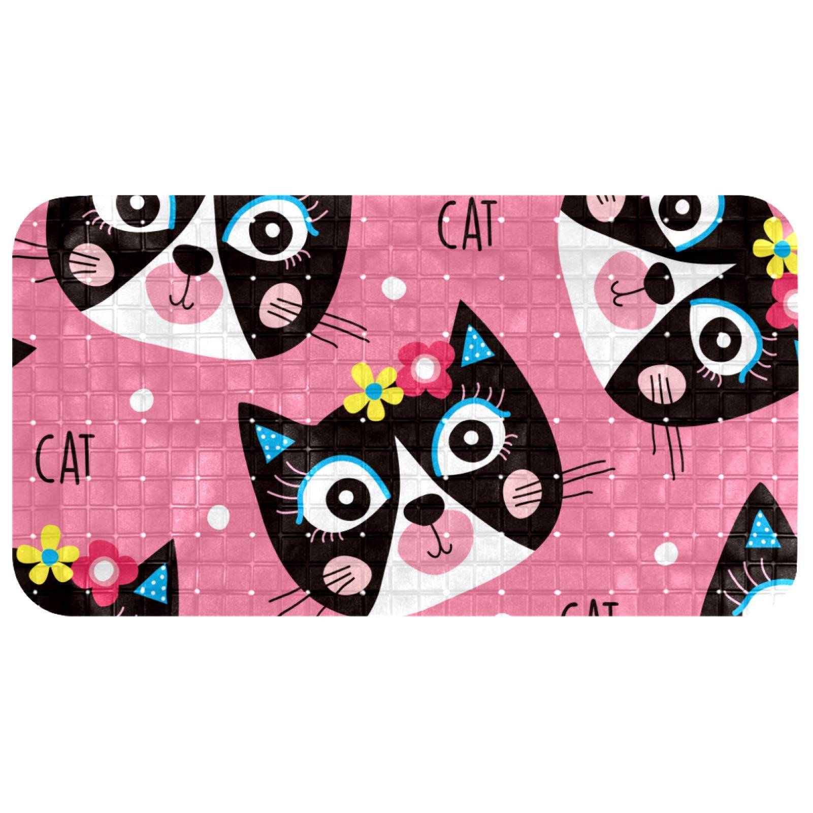 Alfombrilla de baño respetuosa con el medio ambiente Bennigiry antideslizante con diseño de gato