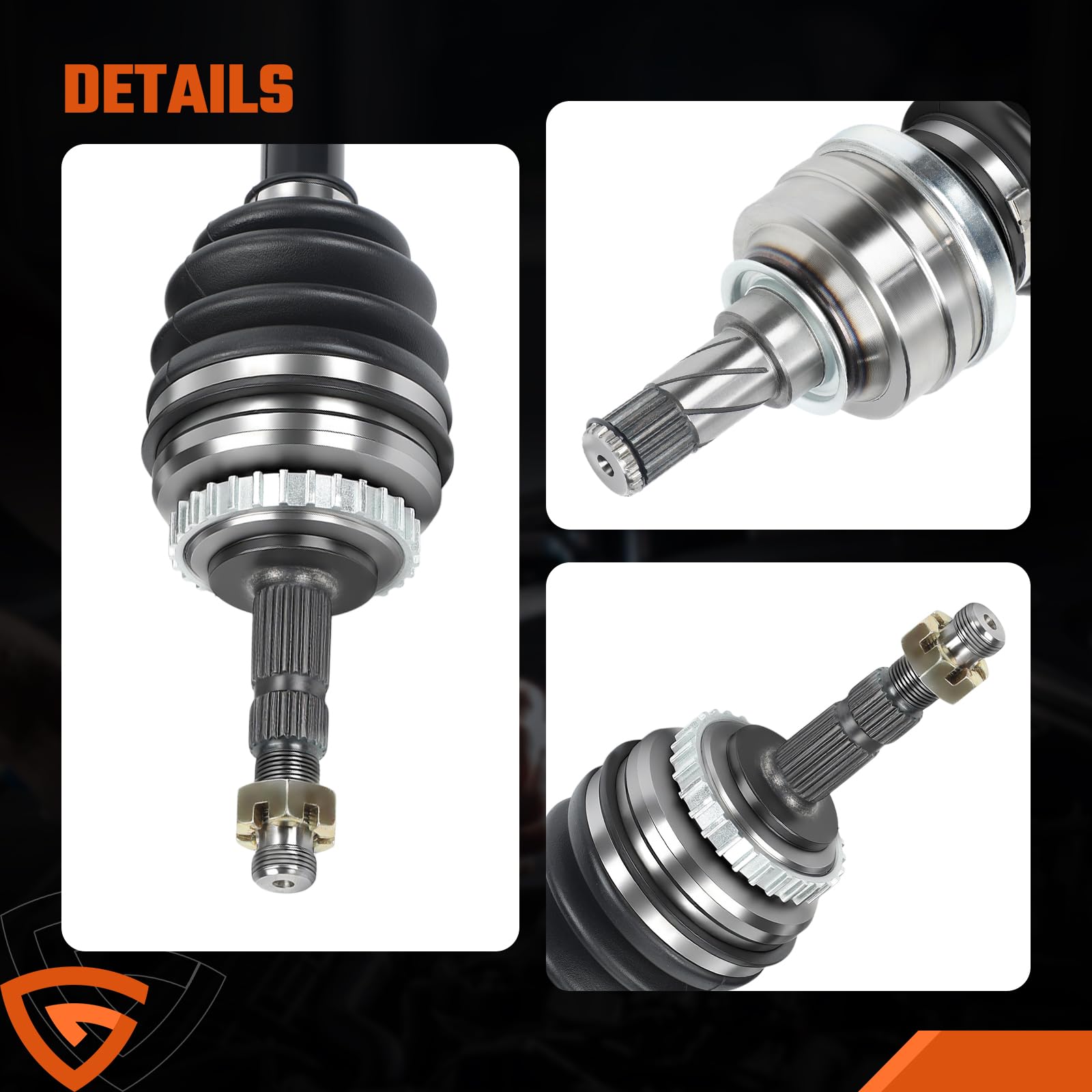 2x Antriebswelle mit ABS-Zahnring links & rechts Gelenkwelle Vorderachse Kompatibel mit Opel Corsa C X01 Kasten/Schrägheck 24427064 26076879