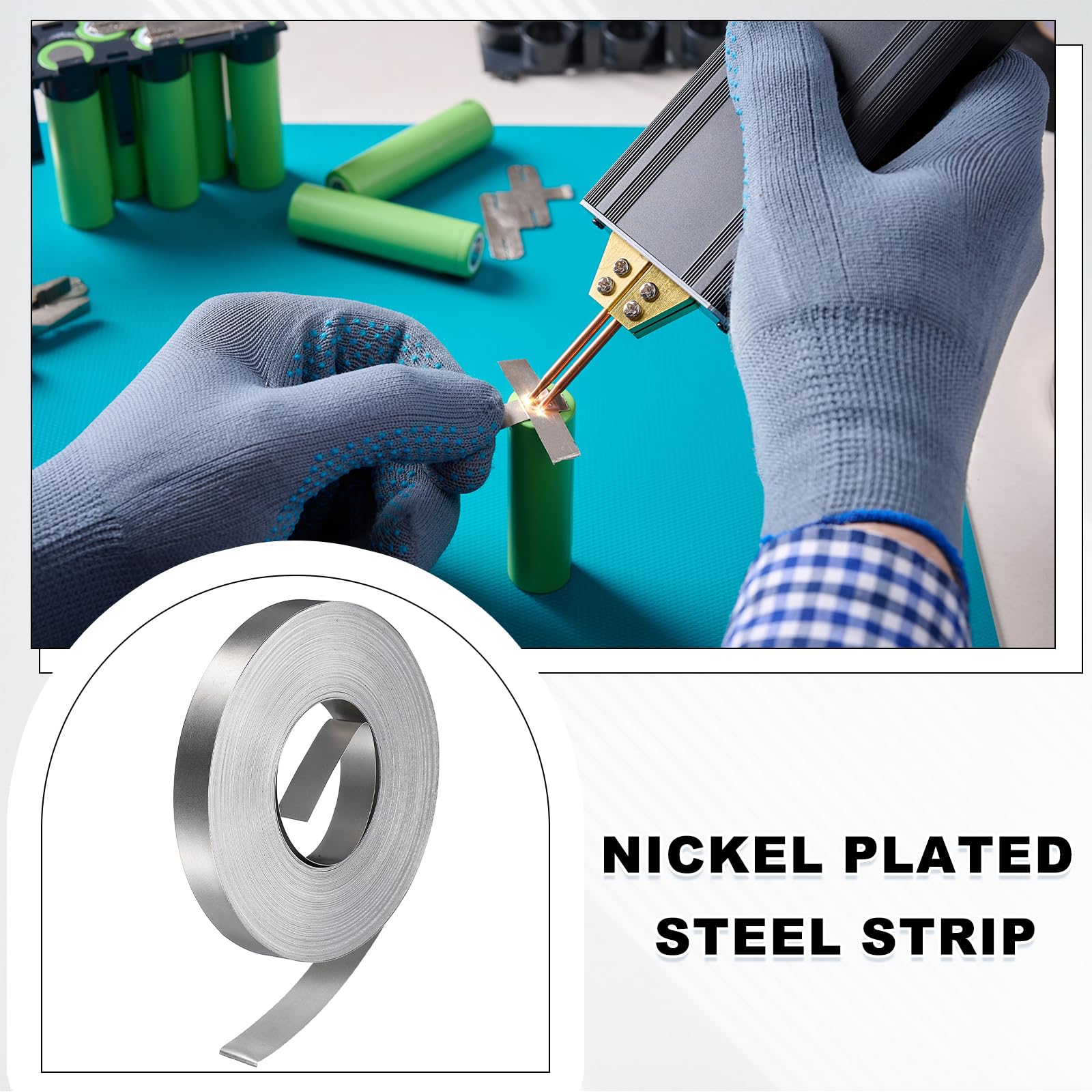 HARFINGTON Striscia di nichel puro 2Roll per la saldatura della batteria