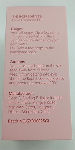 Miniatura 8 de Aceite aromático de manzana de 3.38 onzas líquidas, aceites esenciales de aromaterapia para difusores para el hogar, aceites perfumados de manzana