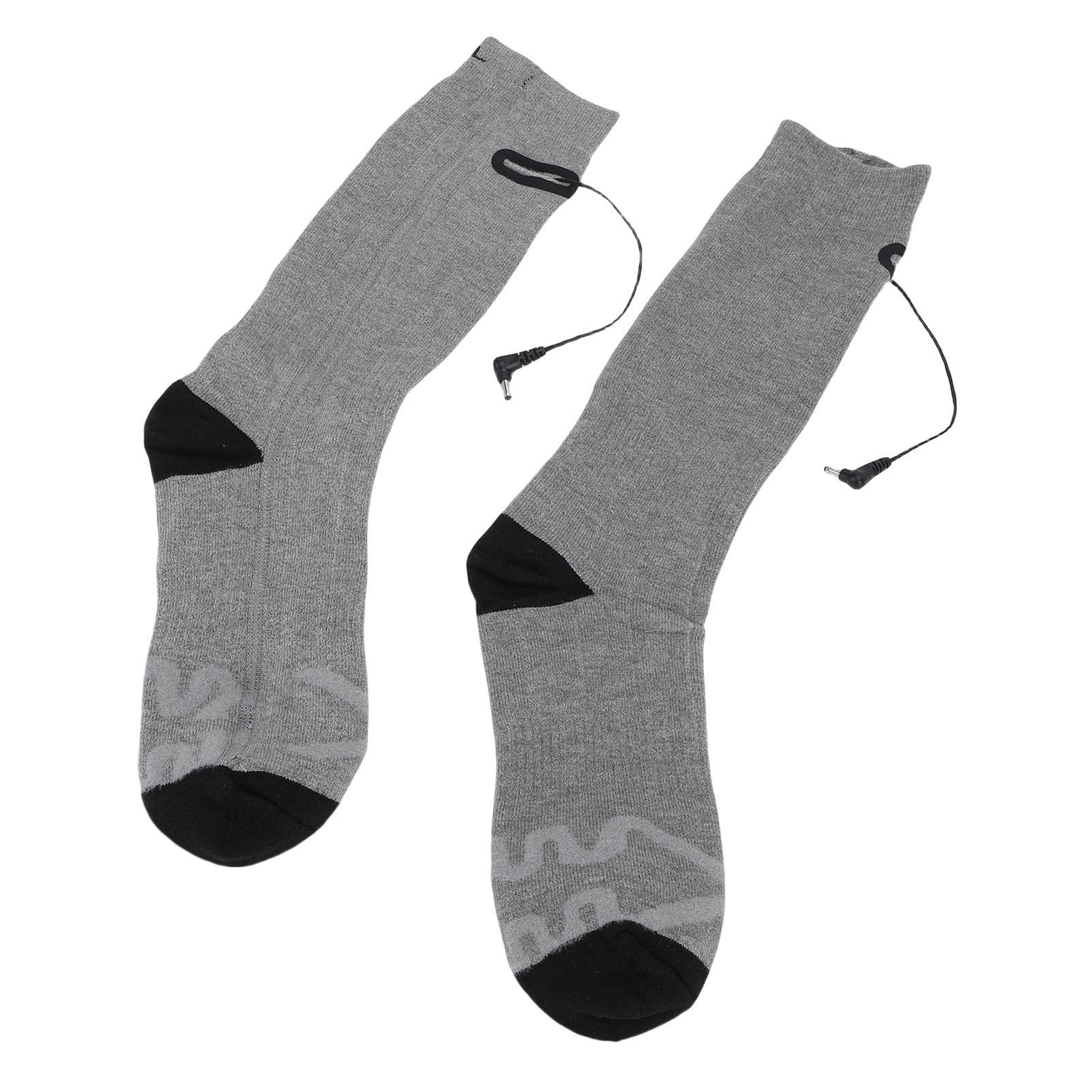 Calcetines Térmicos, Calentadores de Pies Eléctricos Lavables Recargables, Calcetines Térmicos de Invierno con 3 Niveles de Temperatura y 2 Baterías de 4000 MAh, Ideales para Acampar, Pescar,