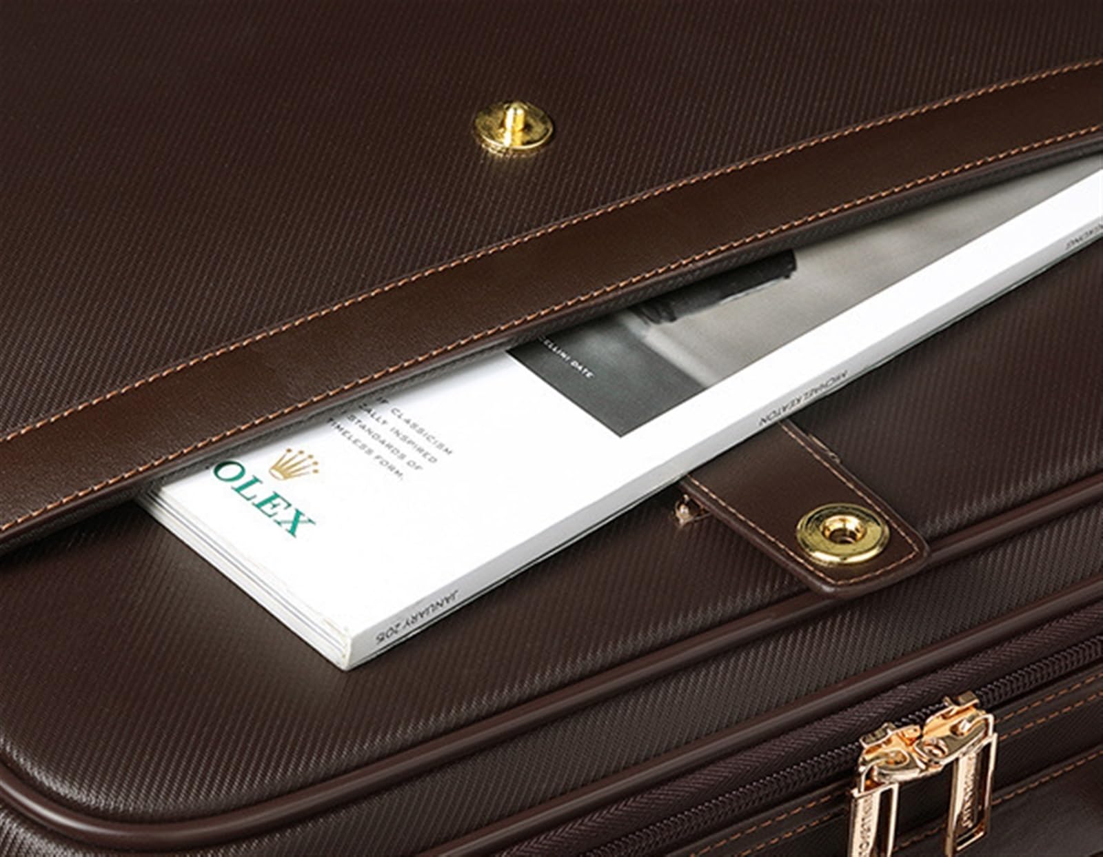 Valigia Borsa Trolley da 2 Pezzi Viaggio Cabina in Pelle Artificiale con Ruote Bagaglio a Mano(A)
