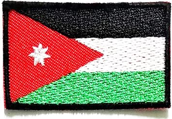 Nipitshop Patches Mini Jordan Country Flag Patch National Flag World Flags Embroidered Patch for Clothes Backpacks T-Shirt Jeans Skirt Vests Scarf Hat Bag or Gift Set