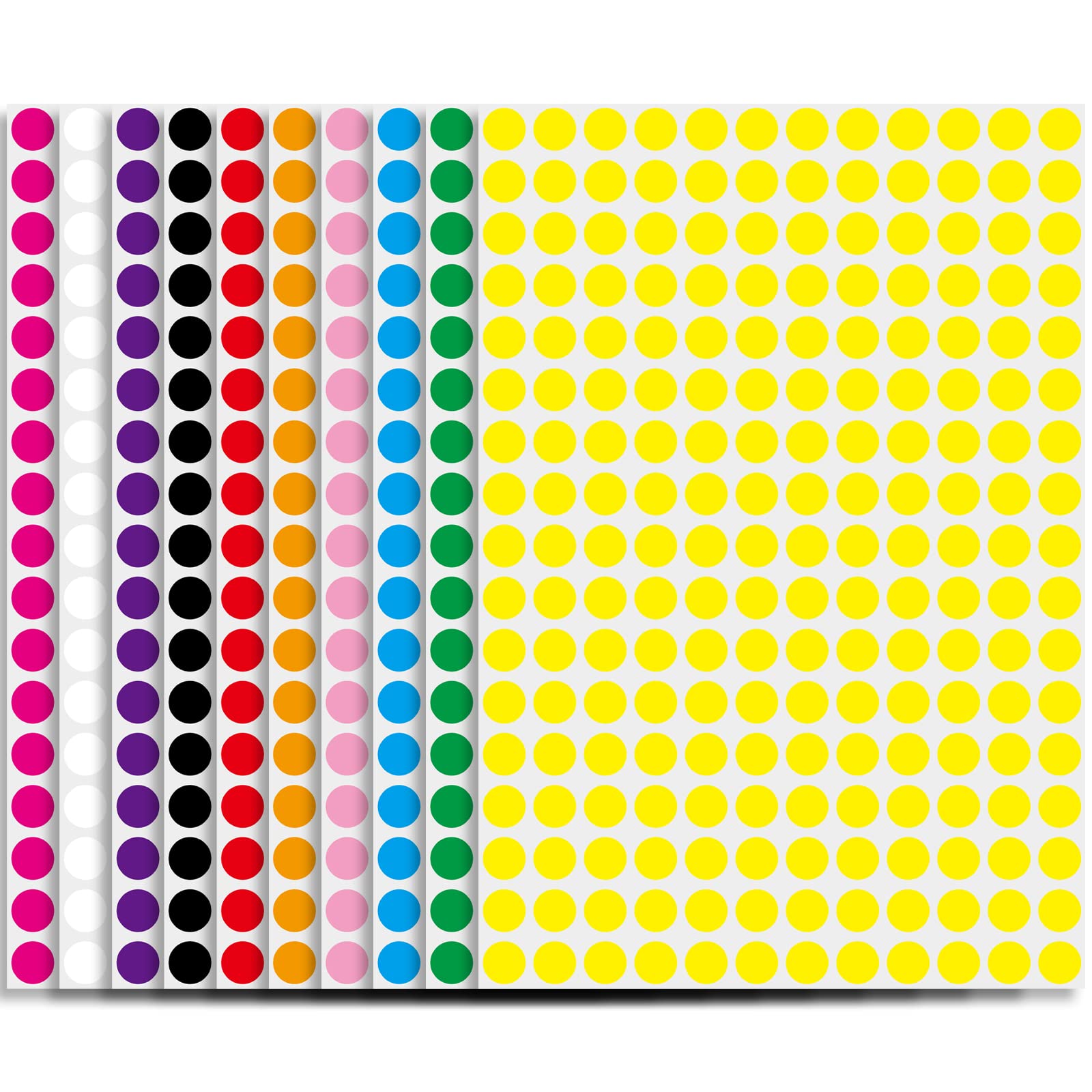 Buy 10 mm Sticky Coloured Dots, Coloured Dot Stickers Self Adhesive, 10