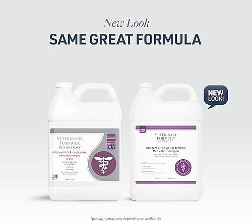 Miniatura 2 de Veterinary Formula Clinical Care Champú medicado antiparasitario y antiseborreico para perros, 128 onzas, ayuda a aliviar la piel y el pelaje