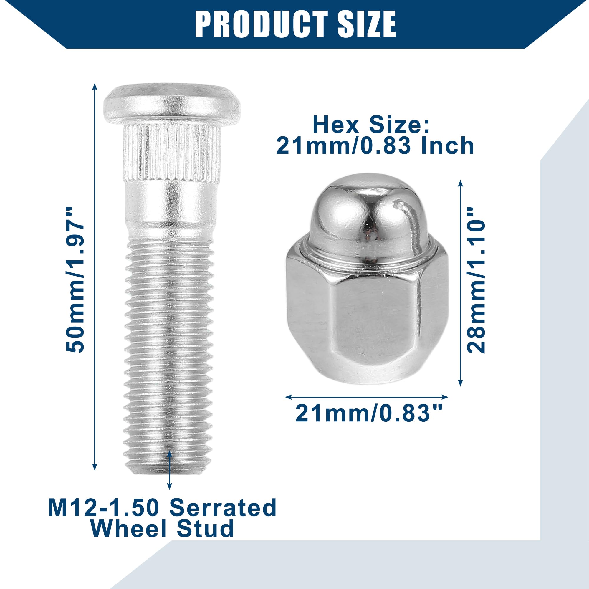 A ABSOPRO No.52950-14140 Bullone per perno ruota M12-1.5 per Hyundai Elantra per Kia
