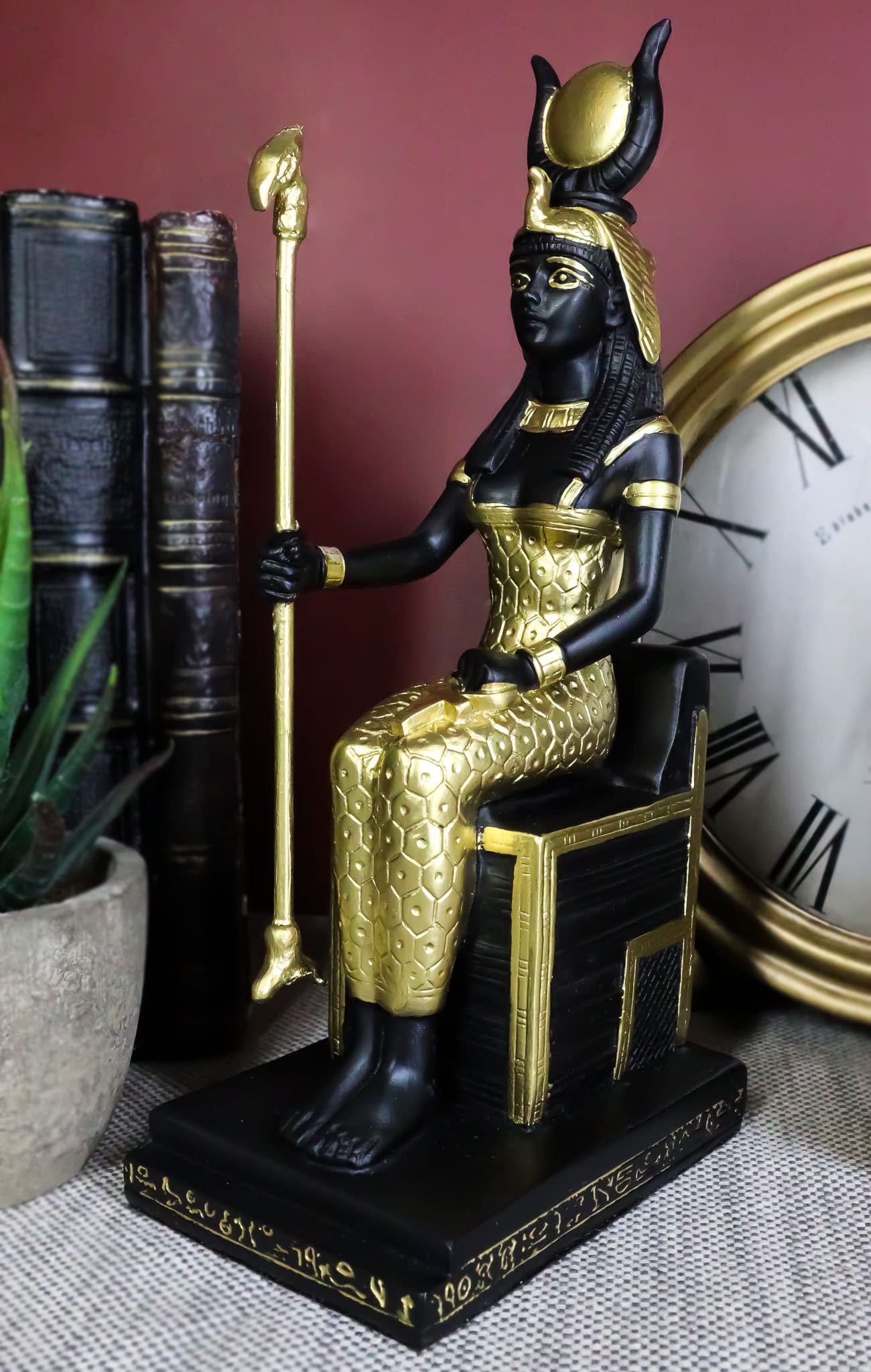 Ebros Classical Egyptian Gods and Goddesses Seated On Throne Statue Gods of Egypt Ruler of Mankind D