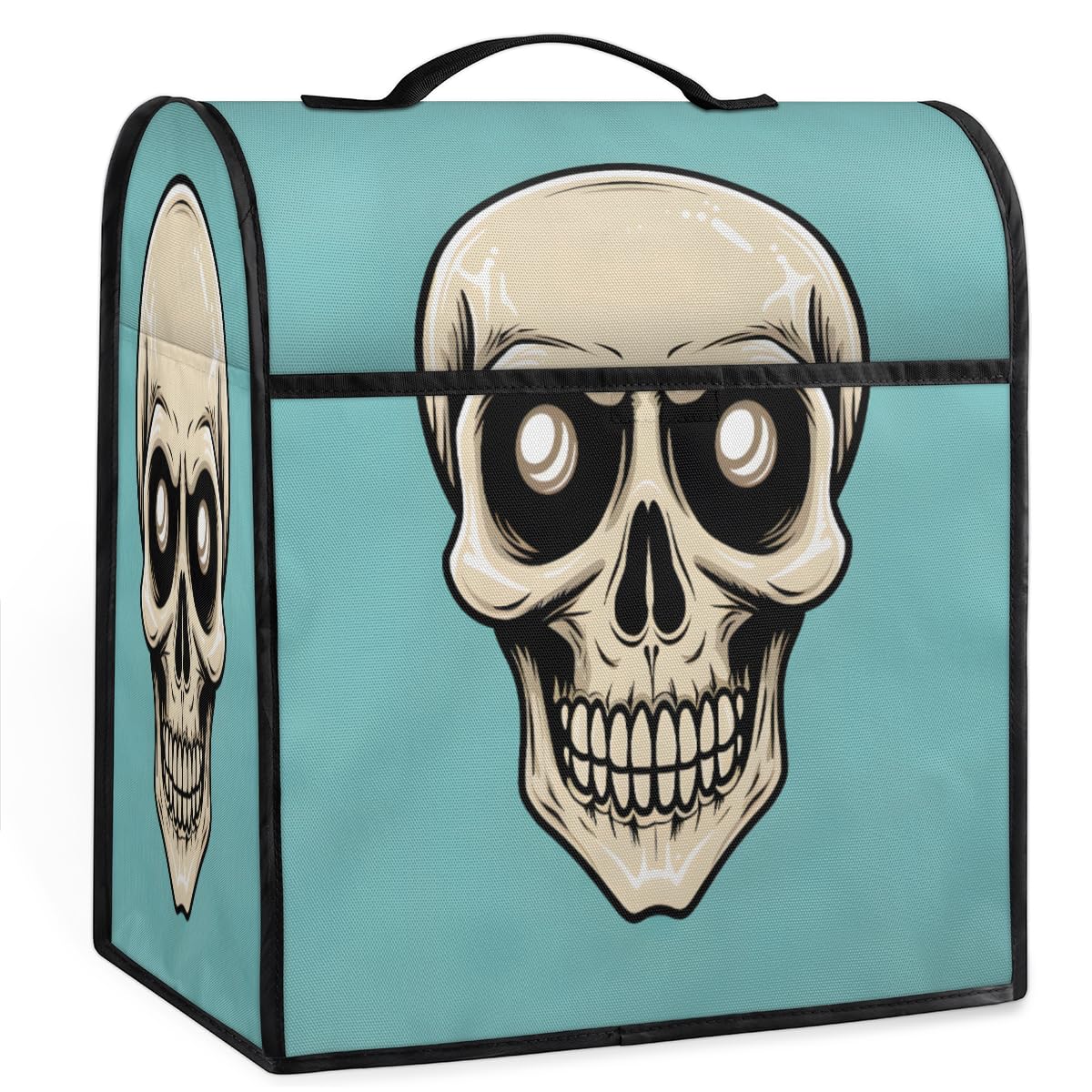 Coffee Maker Cover Skull Pattern Kitchen Appliance Covers Small Appliance Covers Blender Cover Juicer Cover Dust Covers for Kitchen Appliances with Top Handle and Pockets,Washable,B115