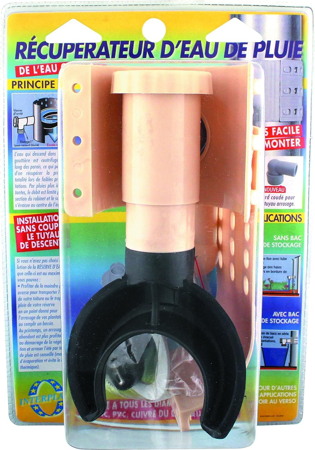 Récupérateur / Collecteur d'eau de pluie en PVC Sable + Scie cloche