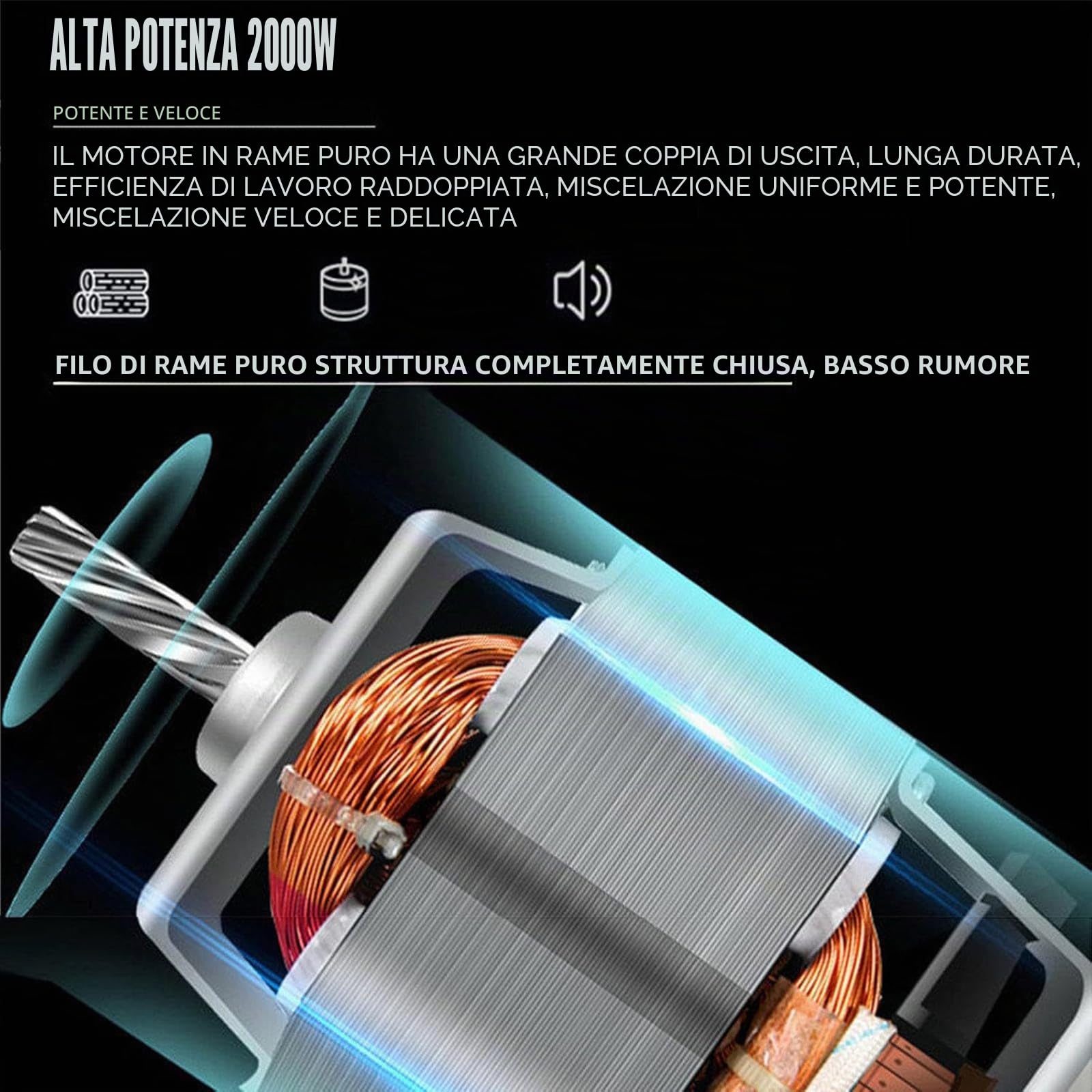 MObyat Impastatrice Professionale da 2000 W, Impastatrice Verticale da 10 Litri Ad Alta capacità con Gancio Impastatore + Frusta, 8 velocità, Selettore Rotativo P-Speed, Adatta per Scuole