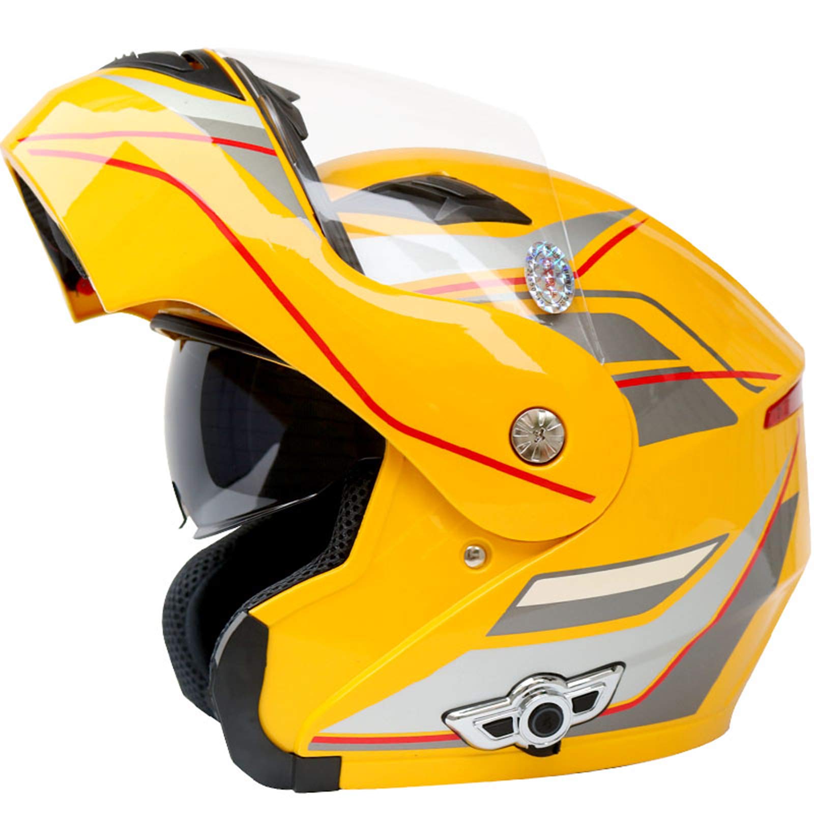Casque Moto Modulaire Bluetooth Double Visière GAO - Intégral Homologué ECE Anti-Buée Miroir - Homme Femme