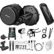 Bafang 250w 36V Central Motor with BBS01B G340 Battery Ebike Conversion Kit with 3.5" G1 Display, 36V 19.2AH Battery and Charger