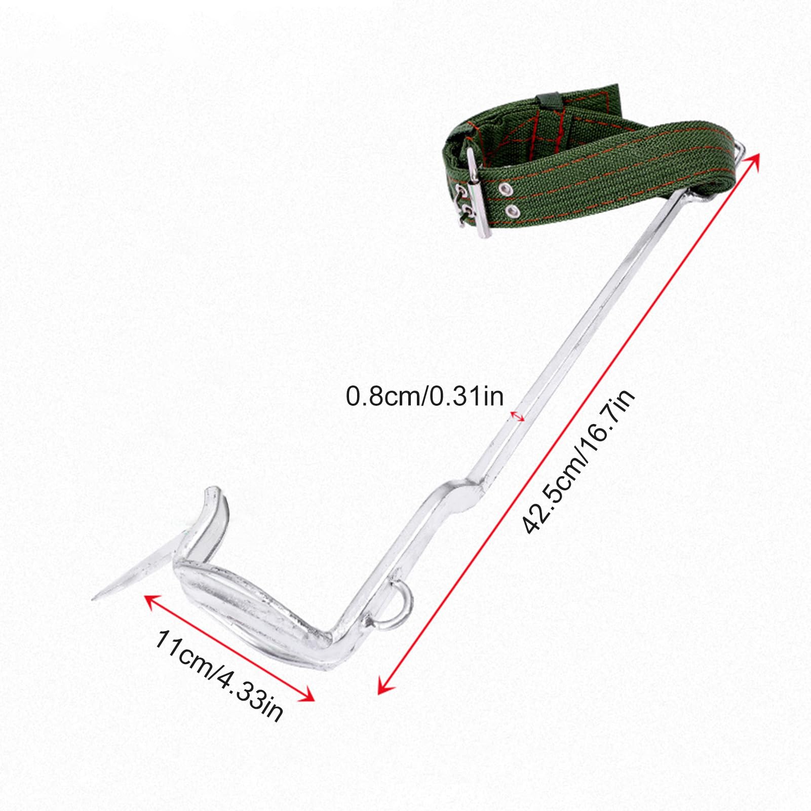 Espuelas para trepar árboles, Kit de Equipo para trepar Postes - Equipo de Escalada para Postes, púas para árboles | Correas Ajustables, cómodas y Resistentes para jardinería, trepar árboles,