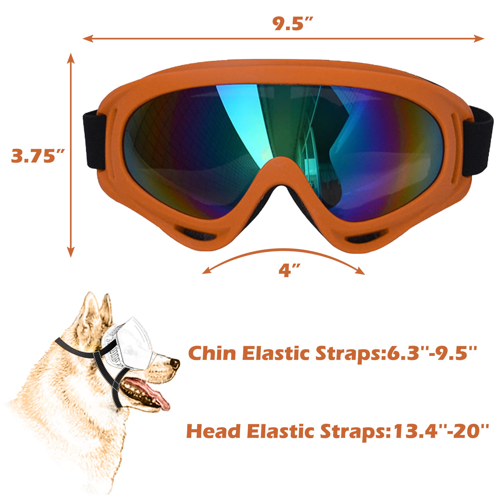 Large Dog Sunglasses With Adjustable Strap UV Protection, Windproof Puppy Eyewear, Suitable for Medium-Large Pets - Image 3
