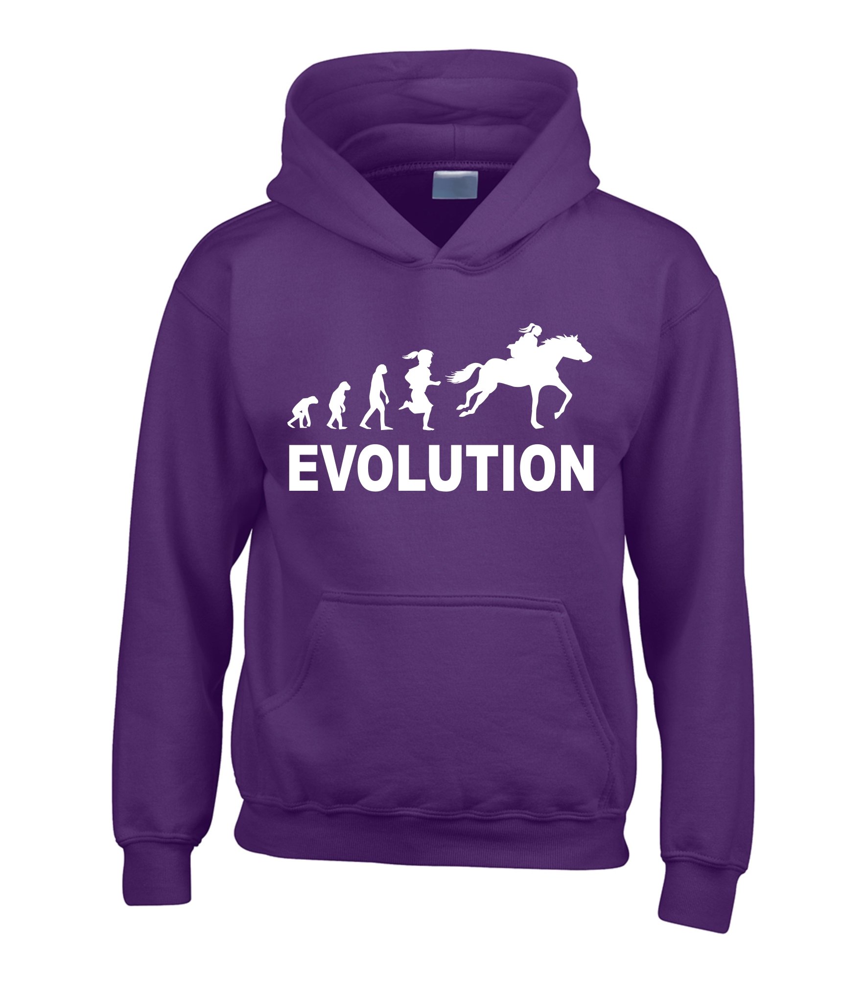Edward Sinclair Women's Purple Hoodie L 14-16 (44")'Evolution Of Horse Riding'