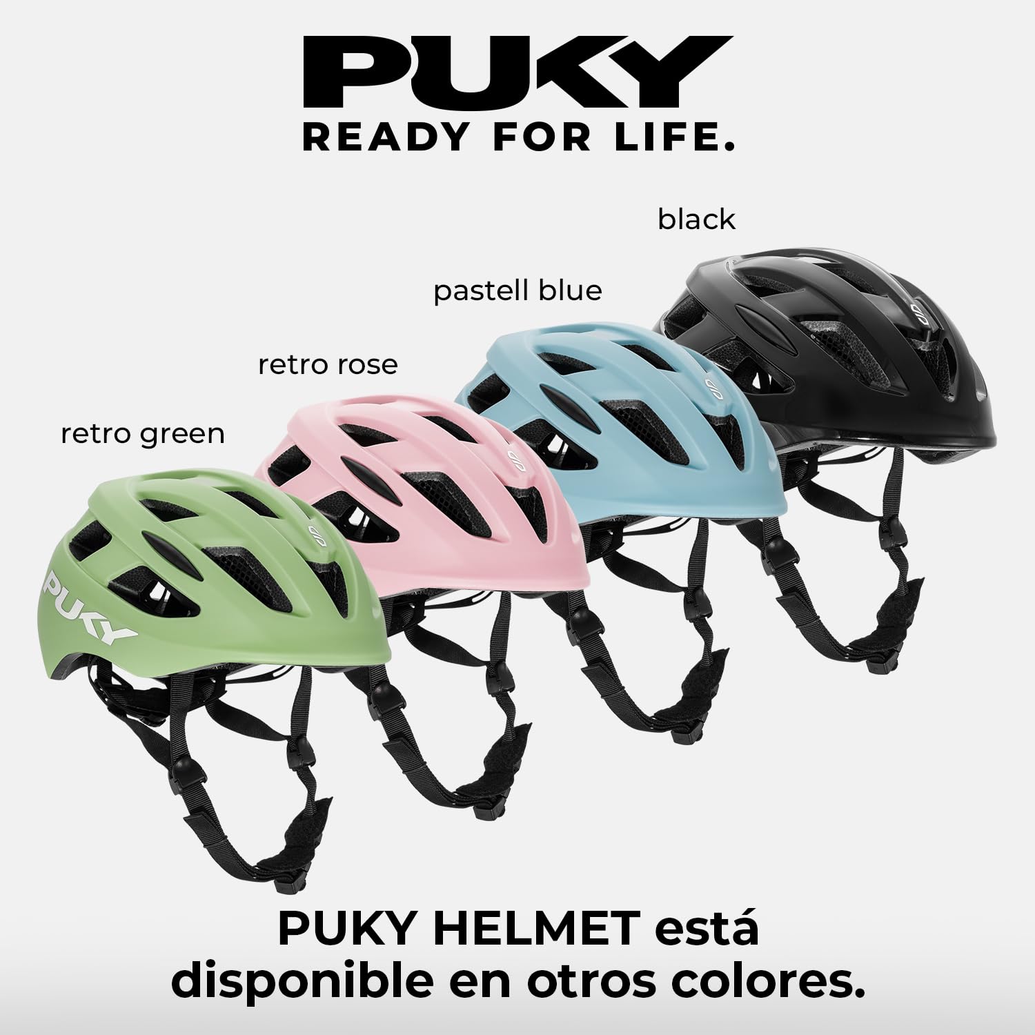 Puky Casco de Bicicleta Infantil de 48 – 55 cm, Peso Ligero 220 g, máxima protección y ventilación, Visibilidad de 360° Mediante módulo de luz, Ideal para Seguridad y Comodidad en la Bicicleta