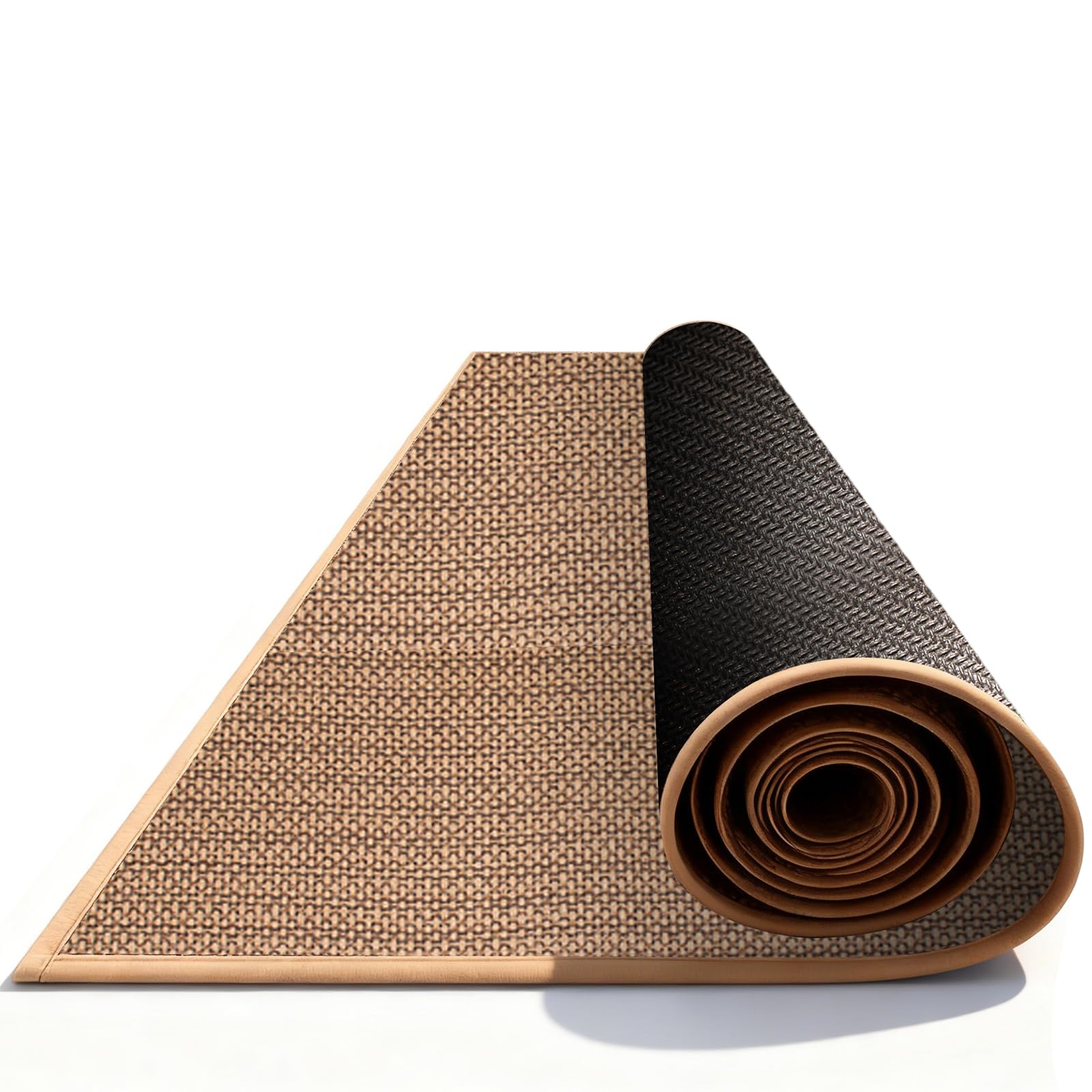Tappeto da cucina lavabile antiscivolo 43,5×180cm: Tappeto corridoio in tessuto rapido, tappeto corridoio assorbente, corridori da cucina tessuti effetto sisal per ingresso, cucina, soggiorno