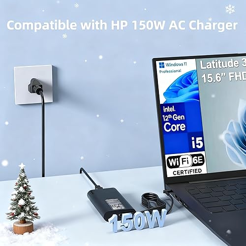 Miniatura 4 de Cargador para portátil de 150 W CA compatible con HP ZBook Studio 15 16 17 G5-G8, ZBook 15 16 17 G5-G9, OMEN 15 17 Fury 15 17 Pavilion Gaming 15 17,