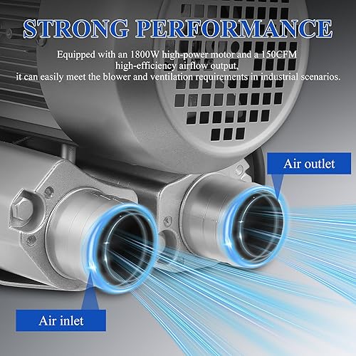 Miniatura 3 de Pump Air Blower Aquarium Circulation Pump Salt Water Aquarium Blower for Fish Tank Silver