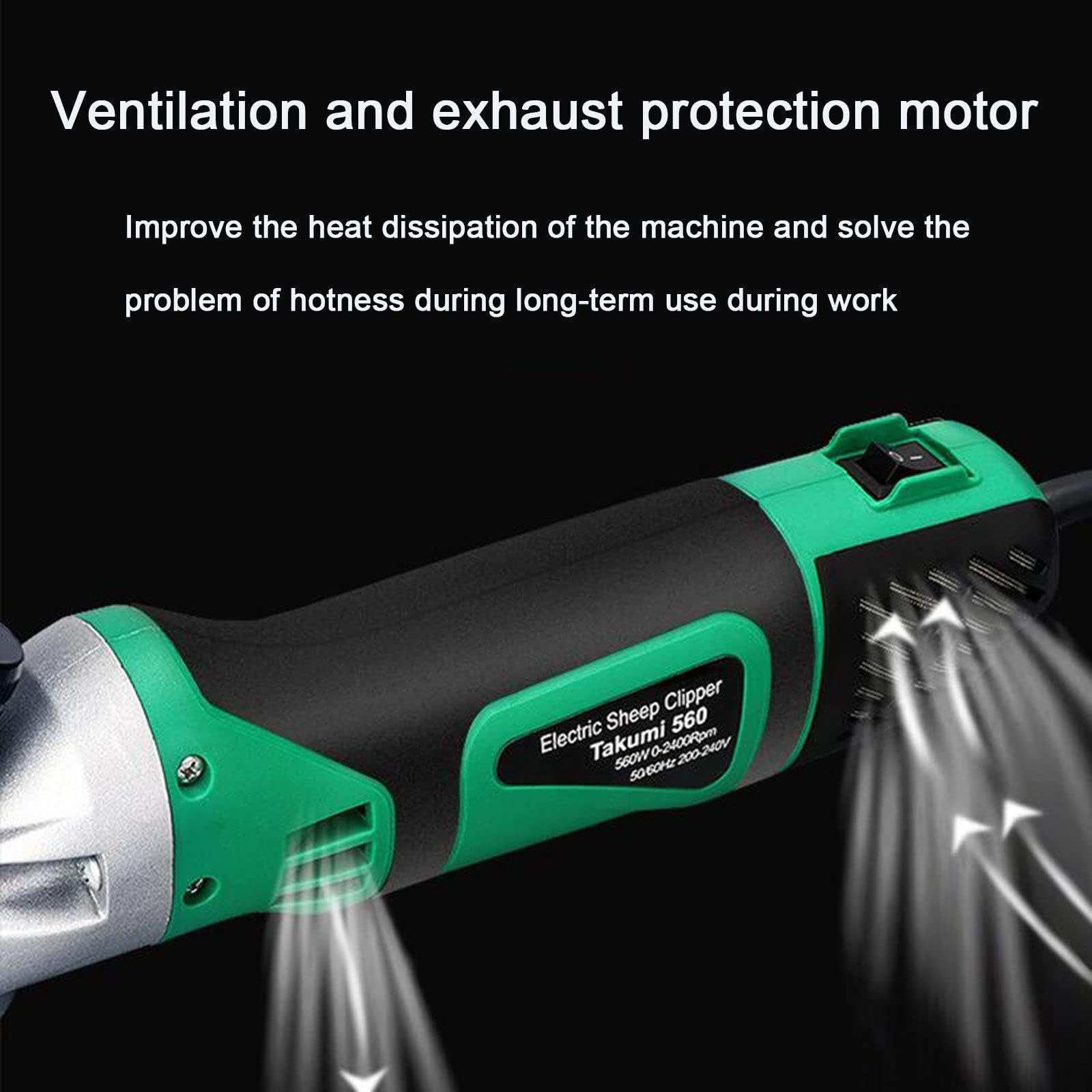 Esquiladora Eléctrica Profesional para Ovejas, 850w - 6 Velocidades Ajustables, 2800rpm Y Motor De Cobre Puro, Esquiladora De Animales con Maletín De Transporte,Red